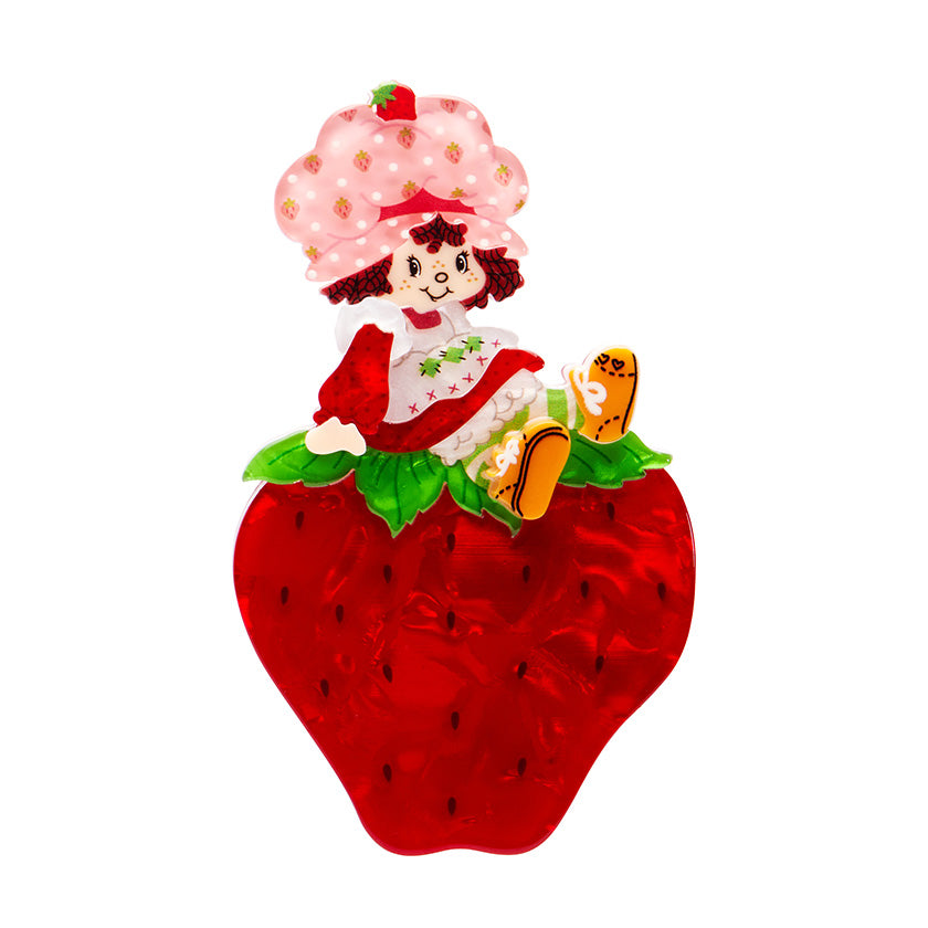 Erstwilder - Brooch Sitting on a Strawberry