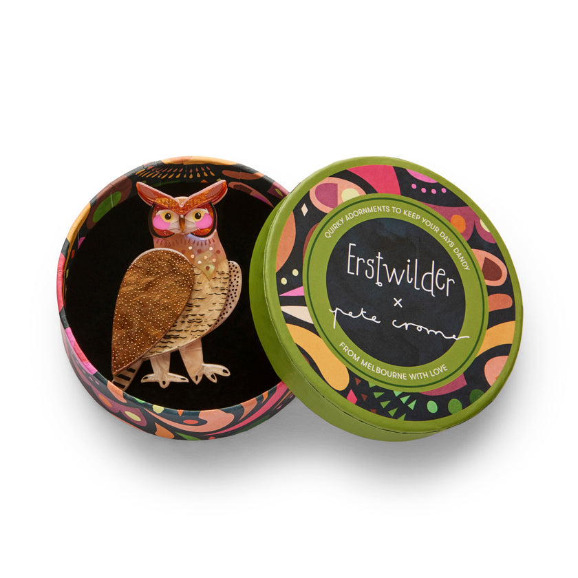 Erstwilder - Brooch The Grand Great Horned Owl