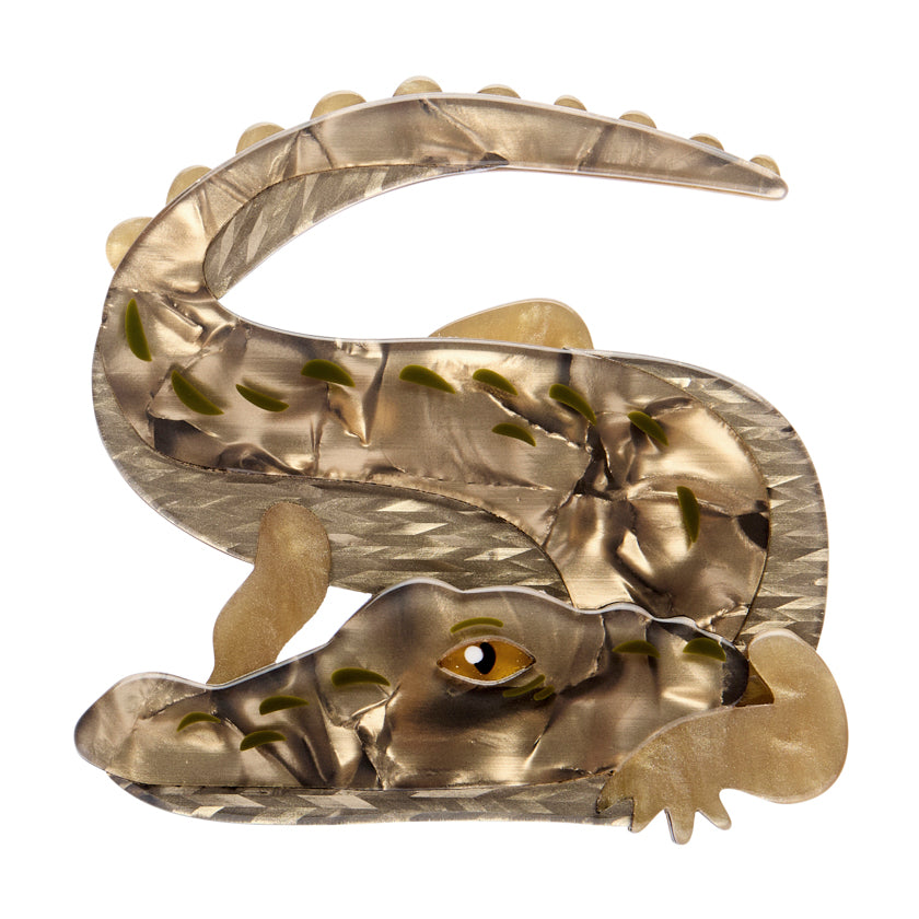 Erstwilder - Brooch Crikey the Saltwater Crocodile