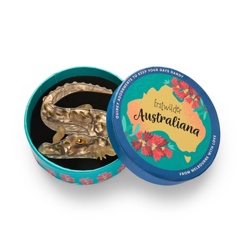 Erstwilder - Brooch Crikey the Saltwater Crocodile
