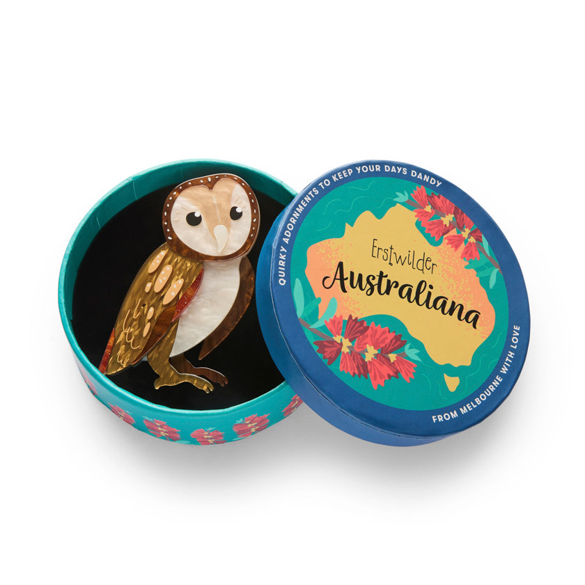 Erstwilder - Brooch Maisie the Masked Owl