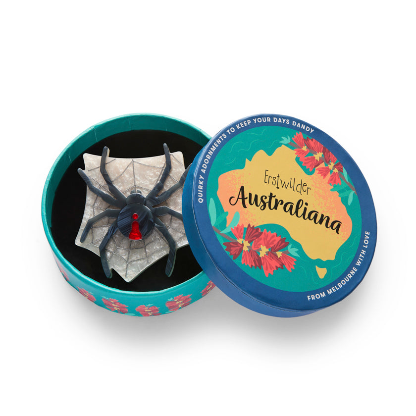 Erstwilder - Brooch Roxy the Redback Spider