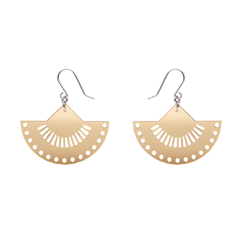 Erstwilder - Drop Earrings Boho Fan Essential Gold