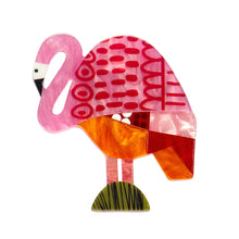 Load image into Gallery viewer, Erstwilder - Brooch A Flamingo Named Honk
