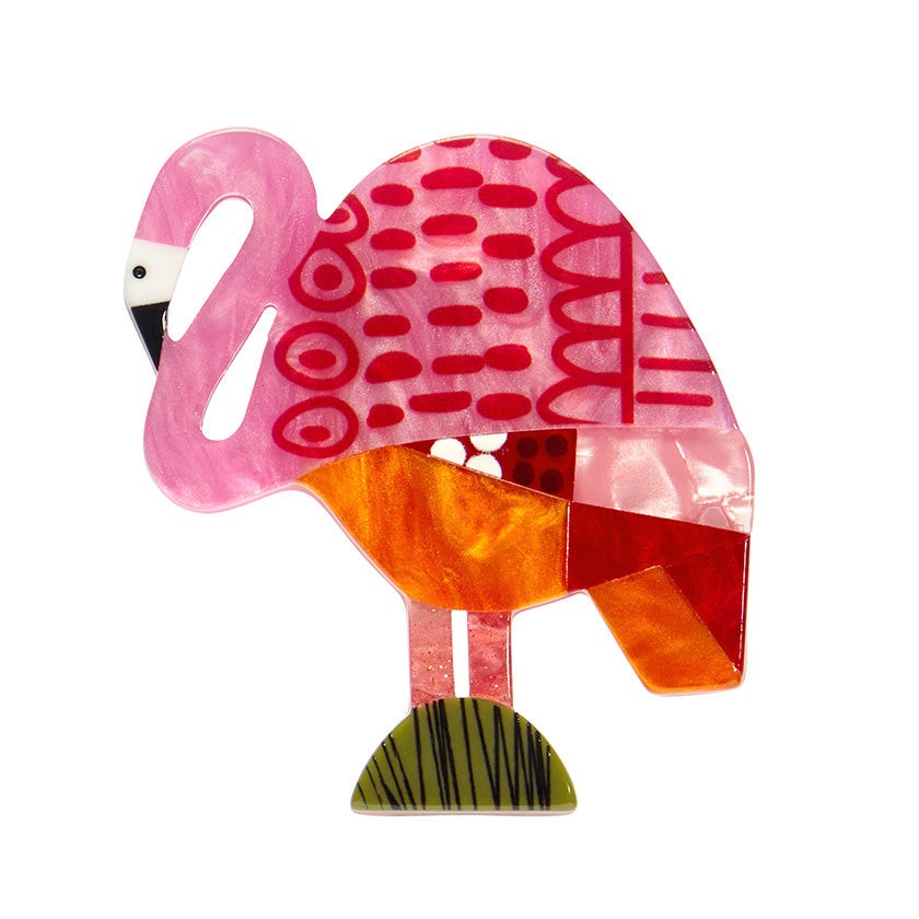 Erstwilder - Brooch A Flamingo Named Honk