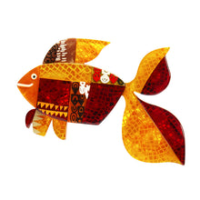 Load image into Gallery viewer, Erstwilder - Brooch A Goldfish Named Silence
