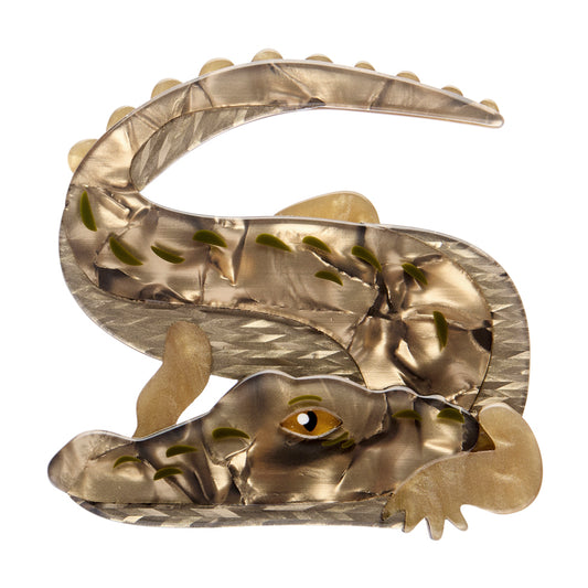 Erstwilder - Brooch Crikey the Saltwater Crocodile