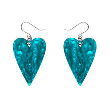 Load image into Gallery viewer, Erstwilder - Drop Earrings From The Heart Essential Green
