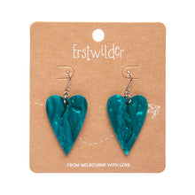 Load image into Gallery viewer, Erstwilder - Drop Earrings From The Heart Essential Green
