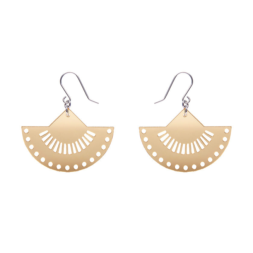 Erstwilder - Drop Earrings Boho Fan Essential Gold