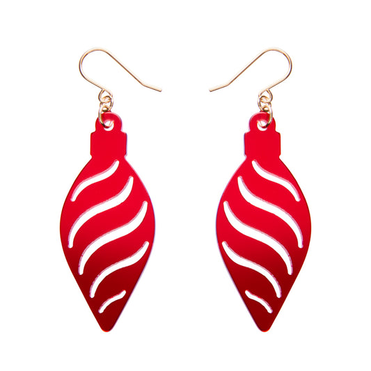 Erstwilder - Drop Earrings Long Bauble Drop Red