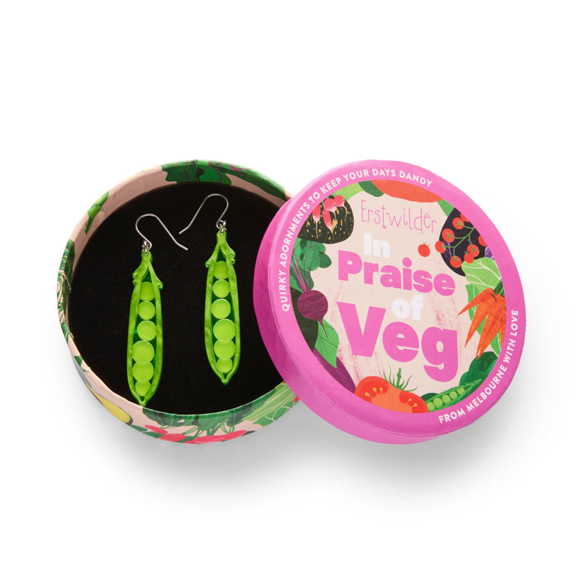 Erstwilder - Drop Earrings Peas Please