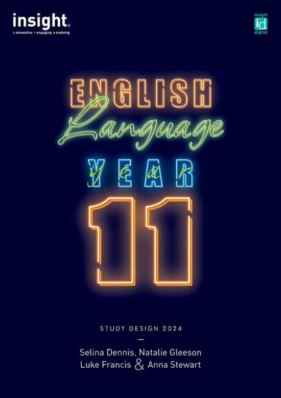 Insight English Language Year 11 – Units 1 & 2 – 2024 SD