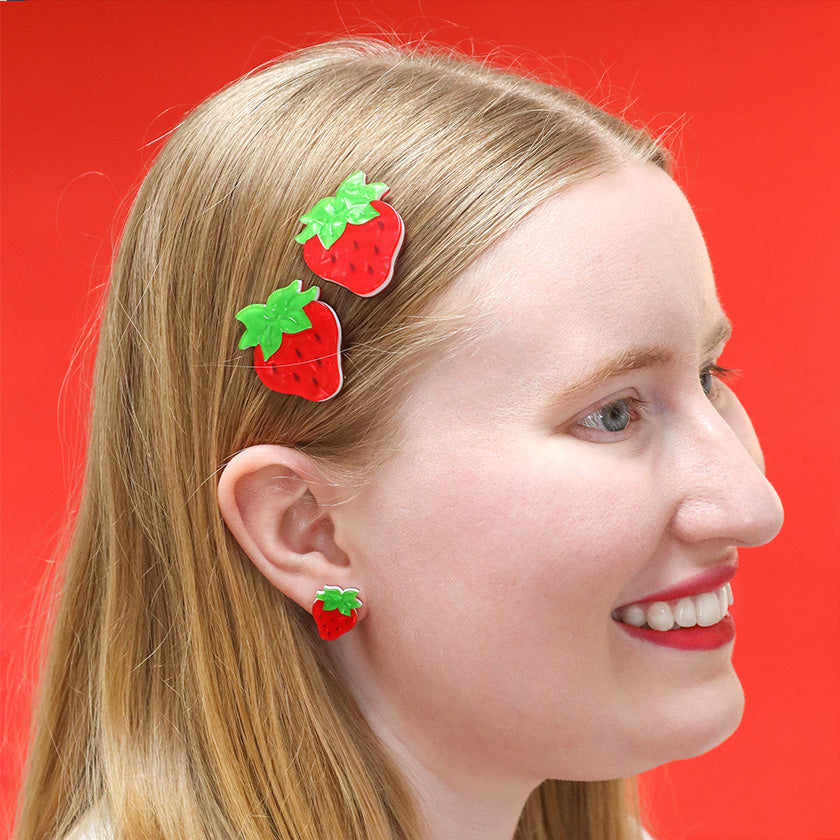 Erstwilder - Darling Strawberry Hair Clips Set 2