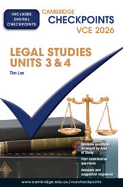 Cambridge Checkpoints VCE Legal Studies Units 3 & 4 2026 - optional