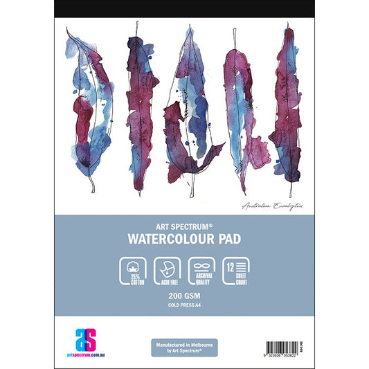 A4 Watercolour Pad 200gsm 12 Sheets Art Spectrum