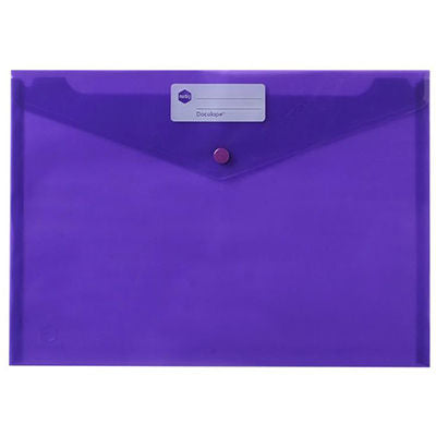 Plastic Document Wallet (Purple)